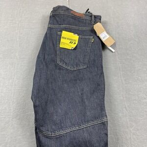 Iron Workers Jeans Mens 40x32 Blue Straight Leg Harden Jean Knee Pad Armour New